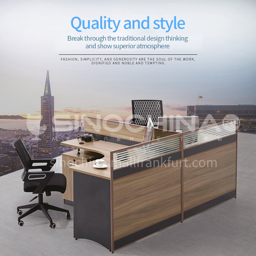 AB-V20-2414A- Modern office furniture, staff desks, healthy and environmentally friendly panels, aluminum alloy frames, glass screens, staff desks